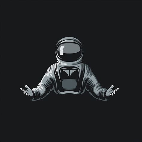 Premium Vector Astronaut Logo Ilustration