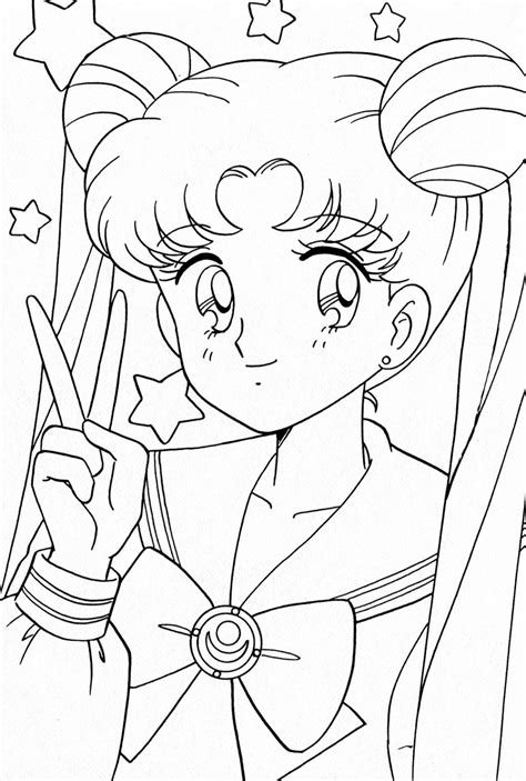 Cute Easy Sailor Moon Coloring Pages Kidsworksheetfun