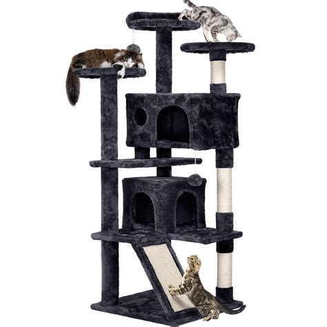 Yaheetech 139cm Tall Cat Tree Tower Multi Functional Play And Climbing