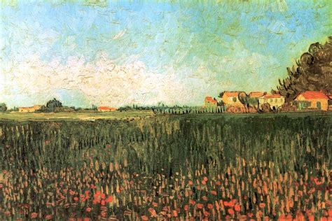 Farmhouses In A Wheat Field Near Arles 1888 Vincent Van Gogh