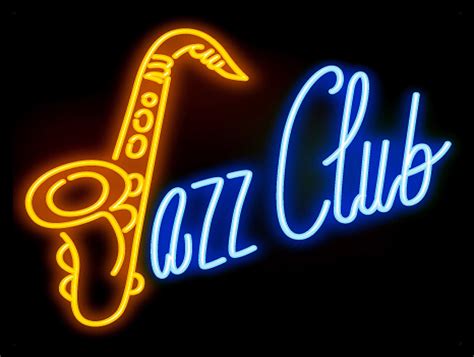 Jazz Club Neon Print Retro Metal Aluminium Sign Vintage Man Cave