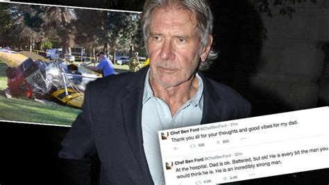 Battered But Ok Harrison Ford S Son Reveals Condition From Hospital