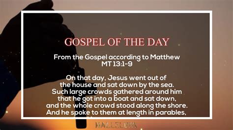 Word Of The Day Gospel Of The Day 12 07 2020 Youtube