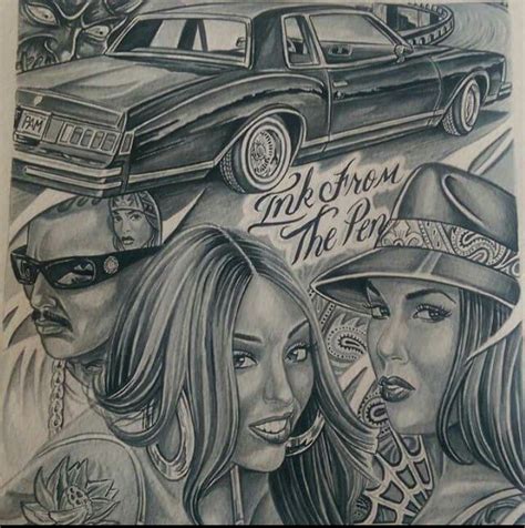 Ink From The Pen Chicano Art Chicano Drawings Chicano Art Tattoos