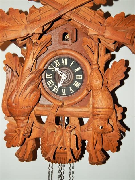 Antique German Black Forest Hunters Cuckoo Clock This Is A