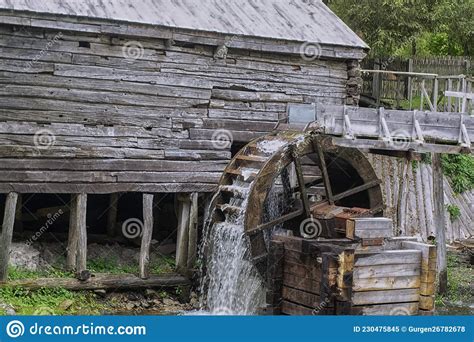 Old Water Mill Mill Wheel On The River Stock Image Image Of Beach