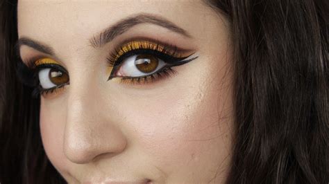 Dramatic Yellow Cut Crease Makeup Tutorial · How To Create A Cut Crease