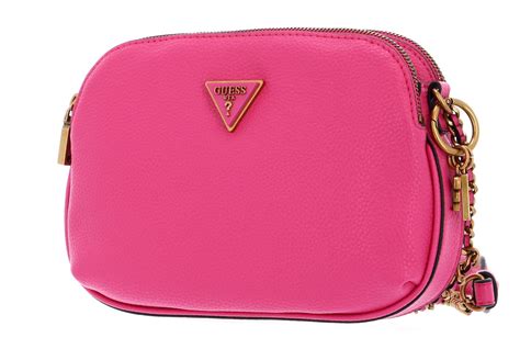 Guess Becci Girlfriend Double Zip Crossbody Bag Magenta Modeherz