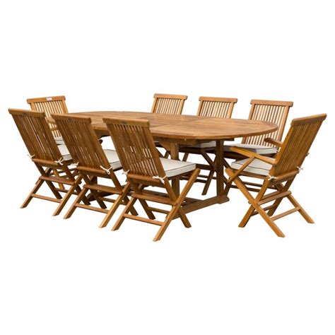 Kmart has a large selection of patio dining sets for your yard. Chic Teak Miami Teak 9 Piece Oval Patio Dining Set ...
