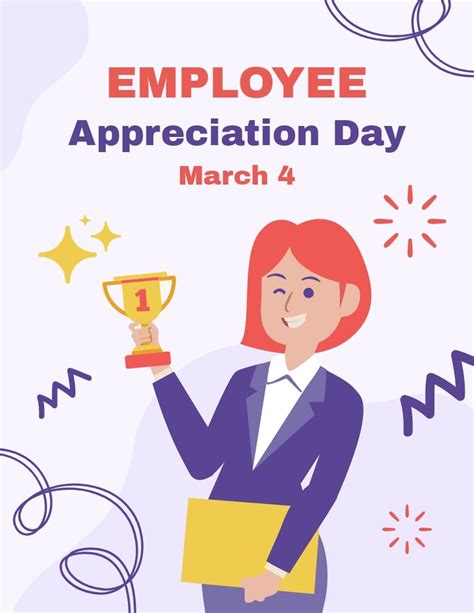 Happy Employee Appreciation Day Flyer Template In Word Publisher