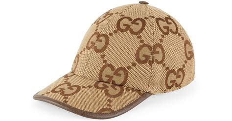 Gucci Jumbo Gg Canvas Baseball Hat In Beige Natural For Men Lyst Uk