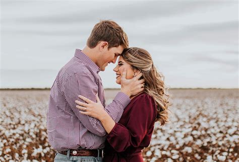 Cotton Field Engagement Pictures Cotton Field Photography Field Engagement Photos Fall