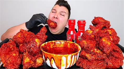 NUCLEAR FIRE FRIED CHICKEN Mukbang Recipe YouTube