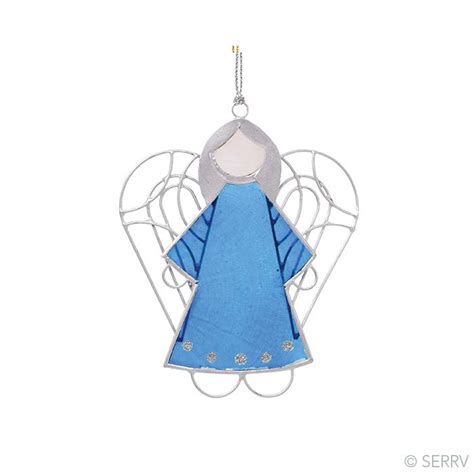 It's the biggest i've ever seen. Blue Capiz Angel Ornament, Ornaments: Serrv International