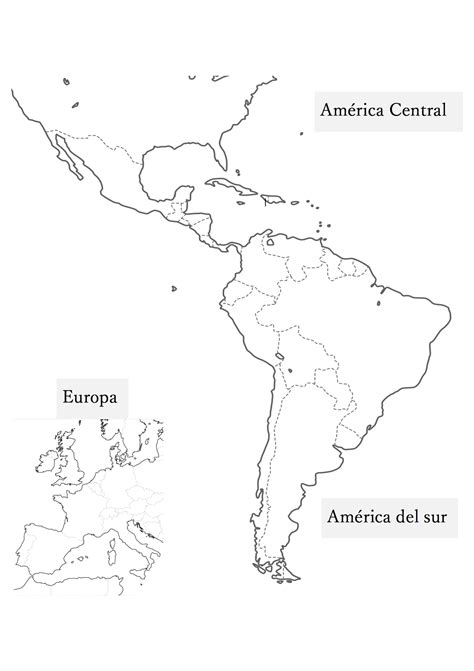Mapa De Paises Hispanohablantes Con Nombres Jewelrybygthings