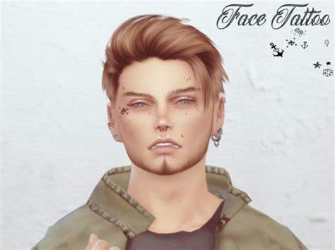 The Sims Resource Face Tattoo By Reevaly • Sims 4 Downloads