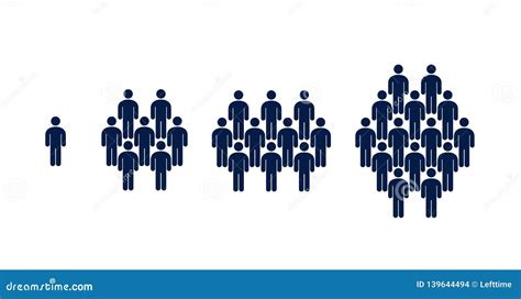 Different Groups Of People Crowd Infographics Stock Vector