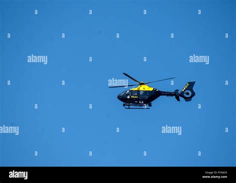 Police Helicopter At Blackpool Stock Photo Alamy
