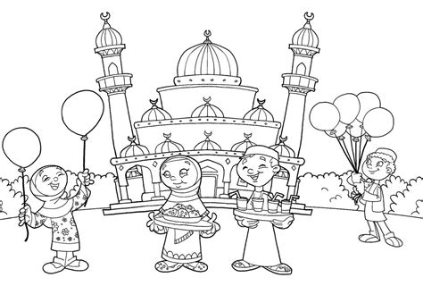 Cara Mewarnai Gambar Masjid Untuk Anak Tk Mewarnai Gambar Mewarnai