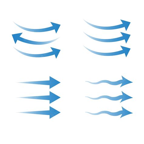 Premium Vector Wind Arrow Illustrations Set Of Arrows In Blue Color
