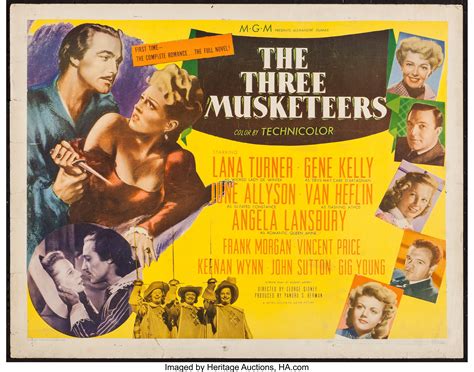 The Three Musketeers Mgm 1948 Half Sheet 22 X 28 Style B Lot