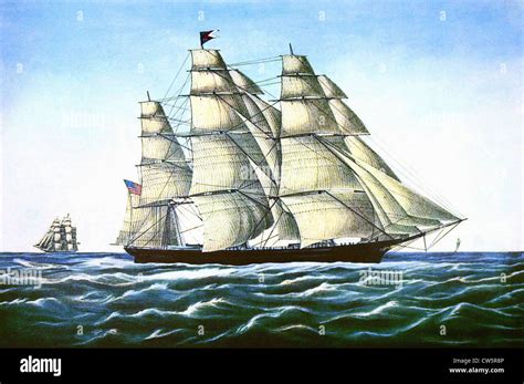 Litograph Currier Ives Clipper Ship Hi Res Stock Photography And Images