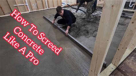 How To Screed Concrete Youtube