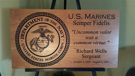 Custom Us Marine Corps Service Plaque