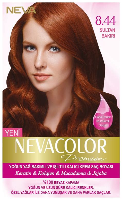 Nevacolor Premium 8 44 Sultan Bakırı Kalıcı Krem Saç Boyası Seti