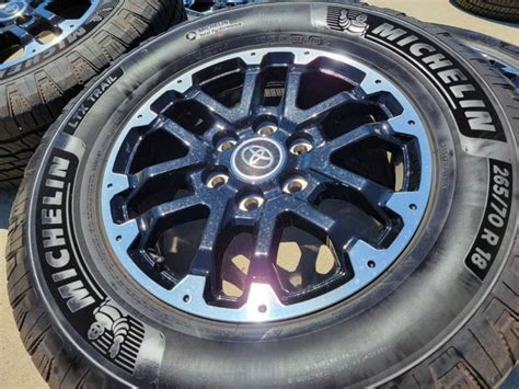 18 Toyota Tundra Trd Oem Wheels 2023 Sequoia And Michelin Tires