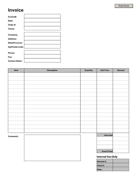 Free Printable Invoice Template Invoice Template Free 2016 Invoice