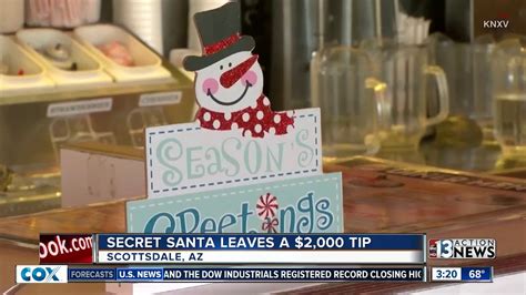 Secret Santa Leaves 2k Tip At Restaurant Youtube