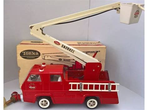 1970s Tonka Snorkel Truck Wbox And Hydrant Tonka Toys Tonka Fire