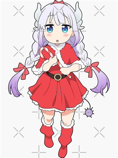 Christmas Dragon Maid Kanna Sticker For Sale By Chibicheems Redbubble