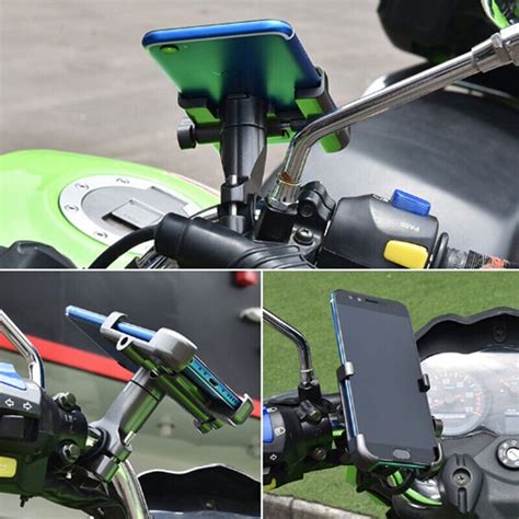 1pc Universal Aluminum Alloy Motorcycle Adjustable Phone Holder