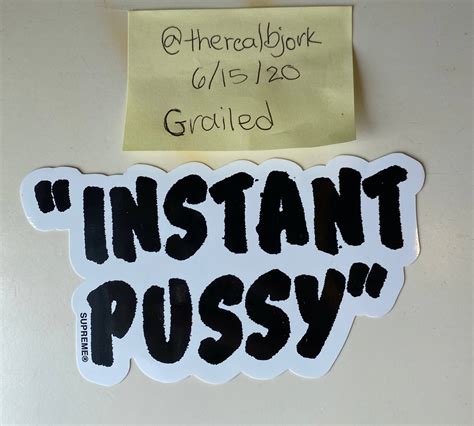 supreme instant pussy sticker ss16 grailed