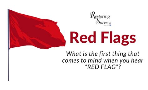 Restoring Success Red Flags Irestore Restoration Software