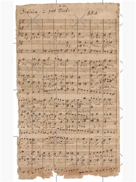 Bach Original Handwritten Score By Johann Sebastian Bach Premium