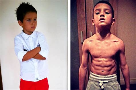 Arat from iran this little boy having visible abs. Tiny Hercules! Child bodybuilder, 8, becomes internet ...