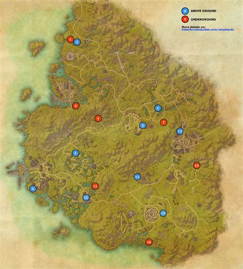 Greenshade Skyshards Map Elder Scrolls Online Guides