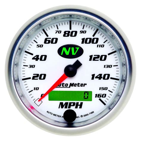 Auto Meter® 7488 Nv Series 3 38 Speedometer Gauge 0 160 Mph