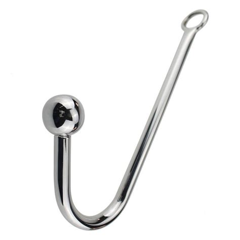 Big Size Stainless Steel Anal Hook With Ball Anal Prosate Massager Metal Butt Plug Anal Dilator