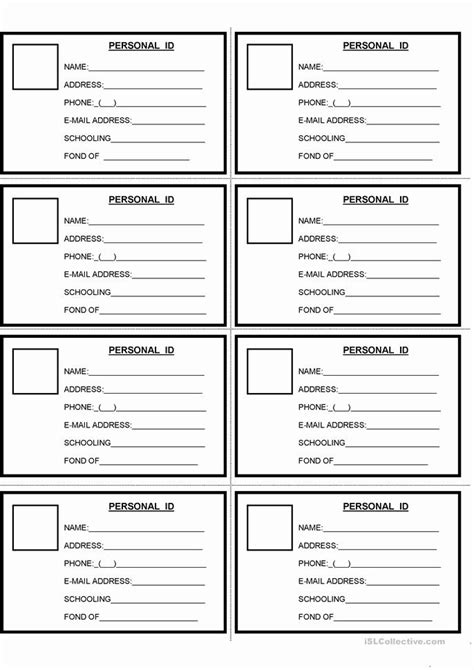 Free Child Id Card Template Beautiful Id Cards Worksheet