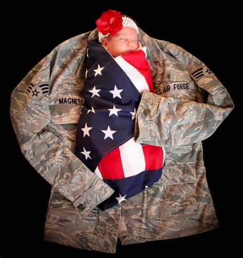 Baby Picture Military Tribute To Heroes American Flag Baby