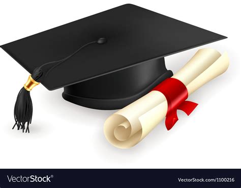 Graduation Cap And Diploma Royalty Free Vector Image