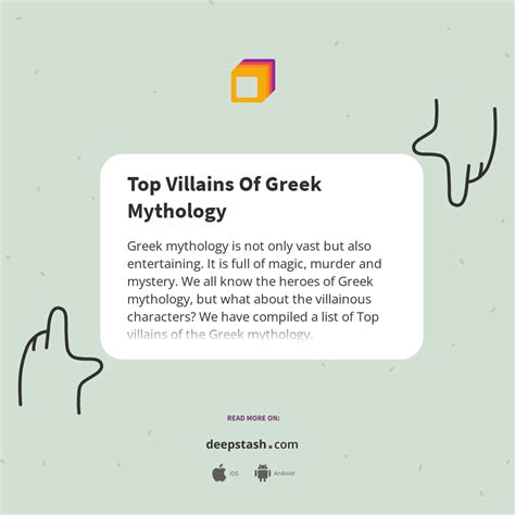 Top Villains Of Greek Mythology Deepstash