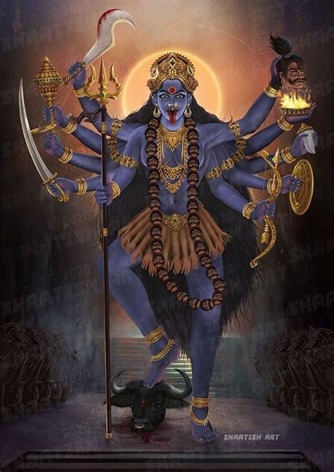 Hindu Cosmos Indian Goddess Kali Kali Mata Goddess Artwork