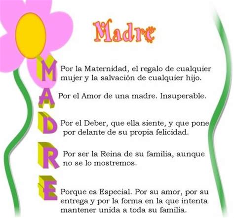 Acrosticos Para El Dia De La Madre Cortos Para Facebook Poems Map