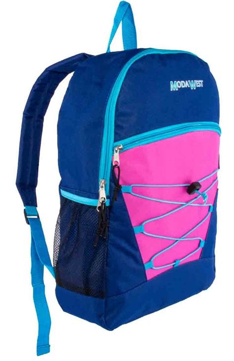 Wholesale 17 Classic Bungee Backpacks 6 Assorted Colors