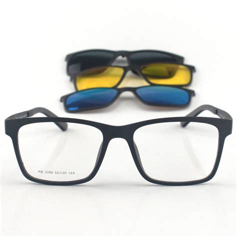 armação de Óculos clipon rb2126 3 lentes preto